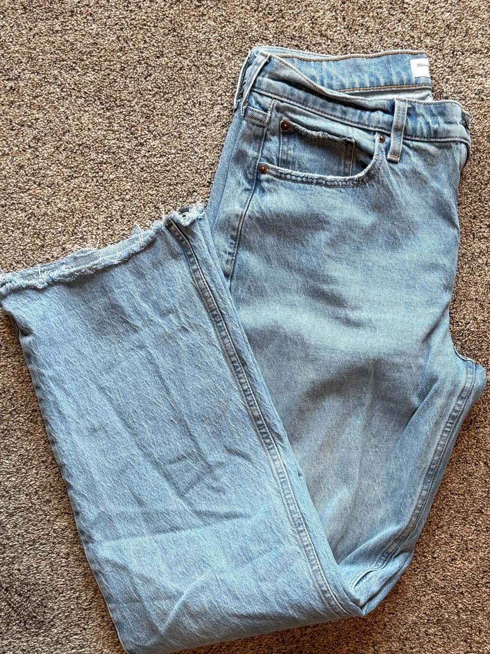 Abercrombie and Fitch low rise baggy jeans